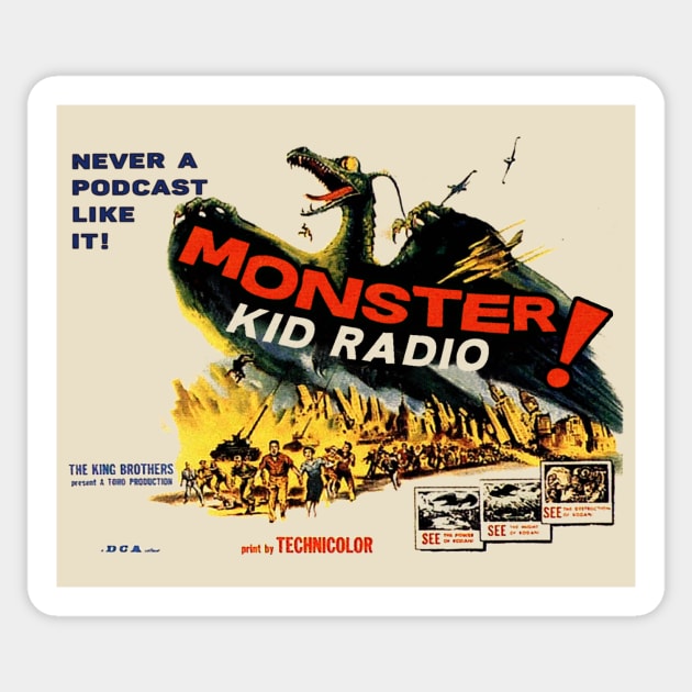 Never a Podcast that Likes Rodan Like It Sticker by MonsterKidRadio